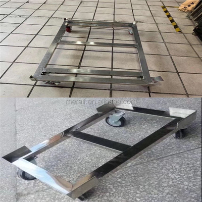 Cuatro carros de aluminio del tonel del transporte de la casa de la logística del supermercado del carro de la carretilla de los camiones de la plataforma de las ruedas que mueven los carros