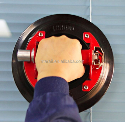 Ventosa del vacío de la acción de bomba de taza del lechón del vidrio de mano de 9 pulgadas para el vidrio de elevación