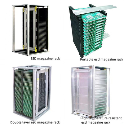 Reposadero de revistas SMT Antistático ESD Reposadero de revistas de PCB antiestático para la línea de montaje de PCB